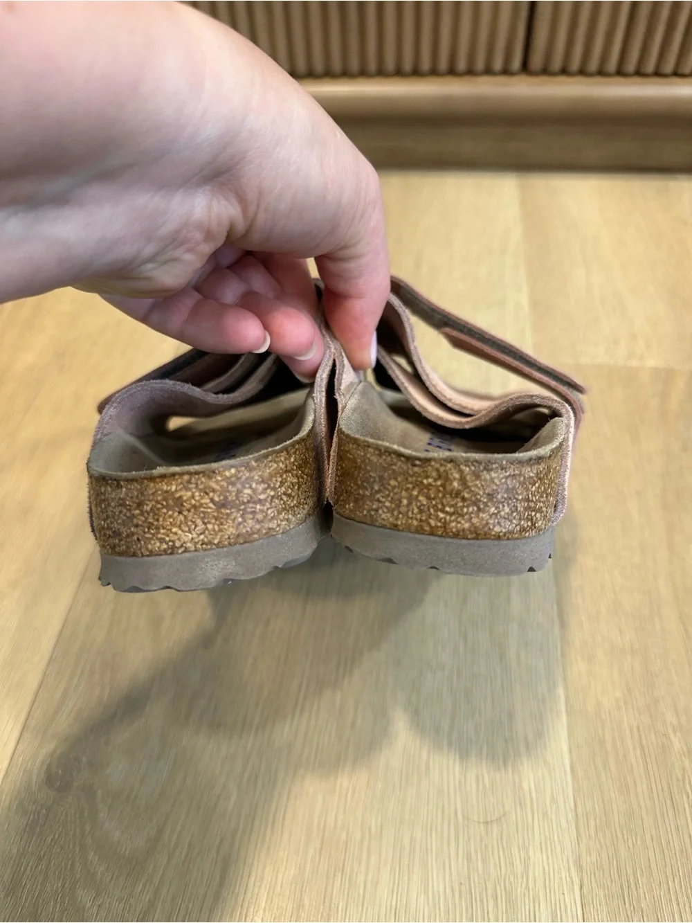 Birkenstock Kyoto sandals soft pink suede size 36